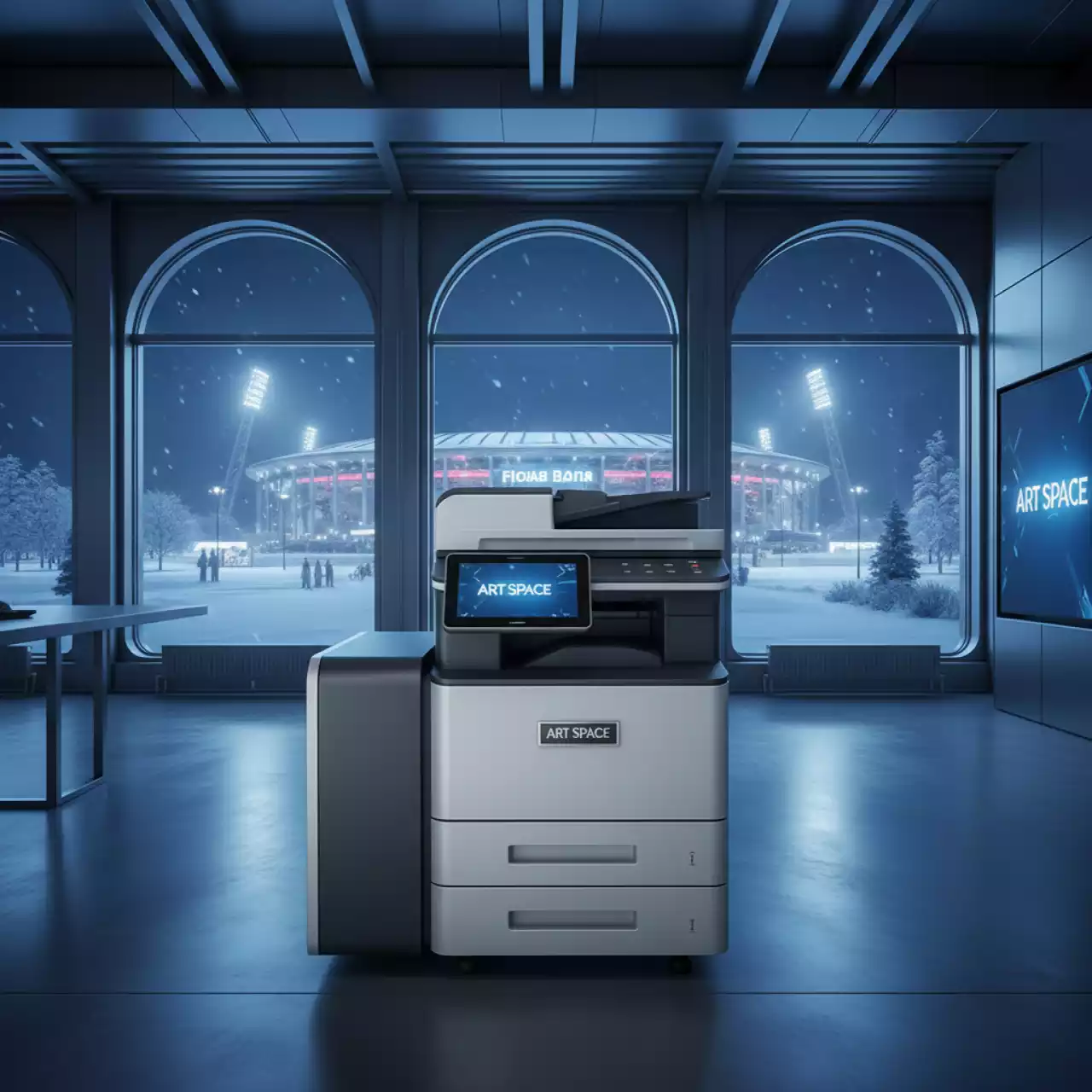 Аренда МФУ лазерные цветные на арене «Фишт» — ART SPACE