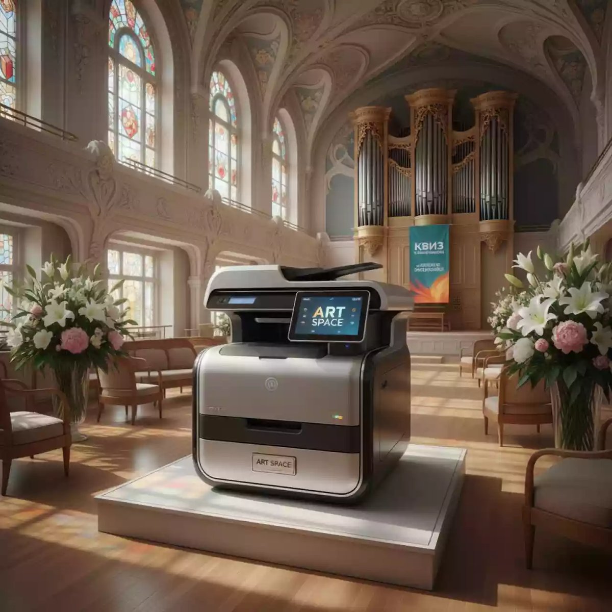 Аренда МФУ Sharp BP 70C55EU в Зале органной и камерной музыки — ART SPACE