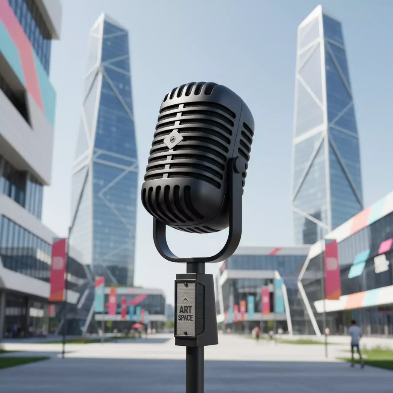 Аренда Микрофон ретро черный реплика Shure 55 Elvis в Университете «Сириус» — ART SPACE