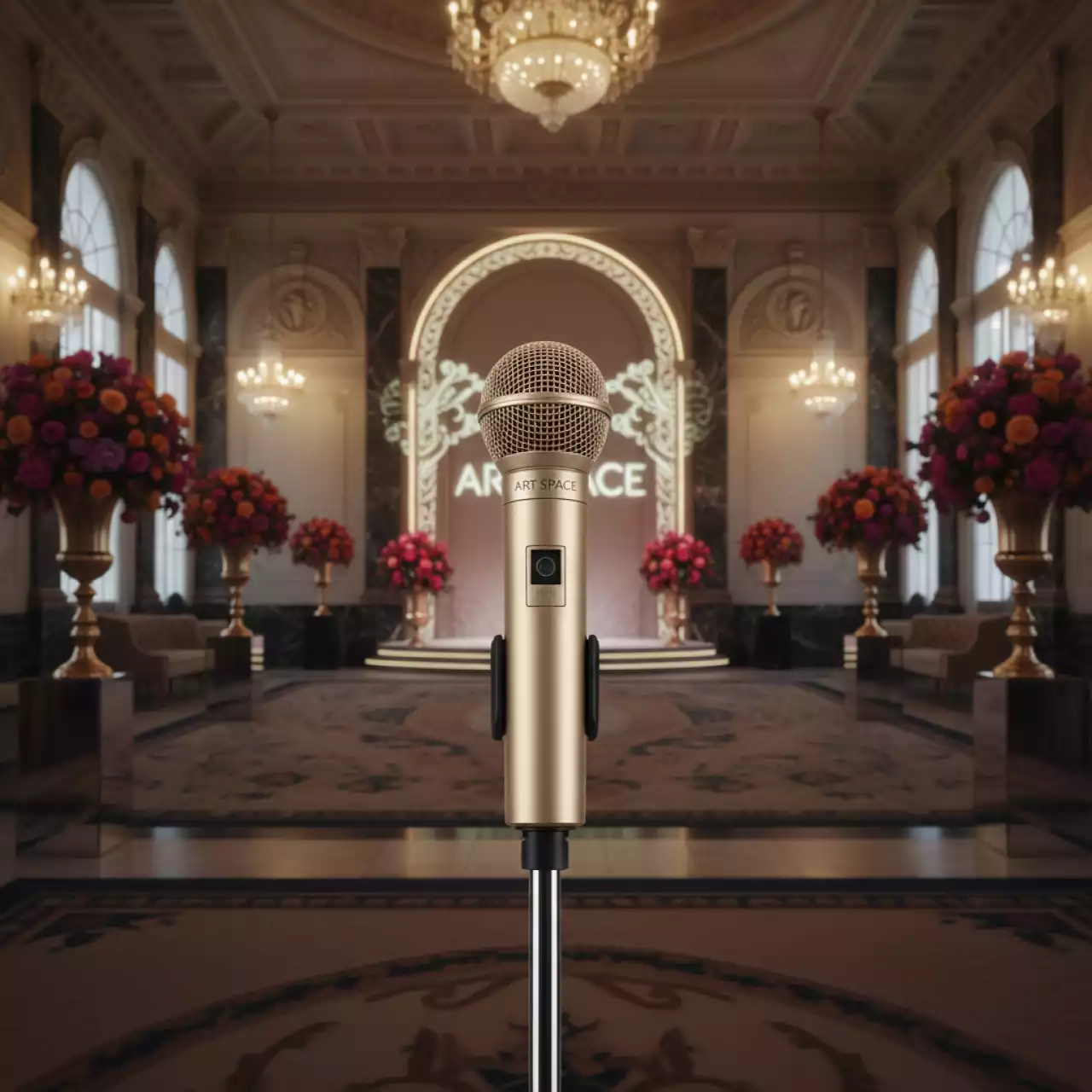 Аренда Микрофоны цвета шампань в отеле Hyatt Regency Sochi — ART SPACE