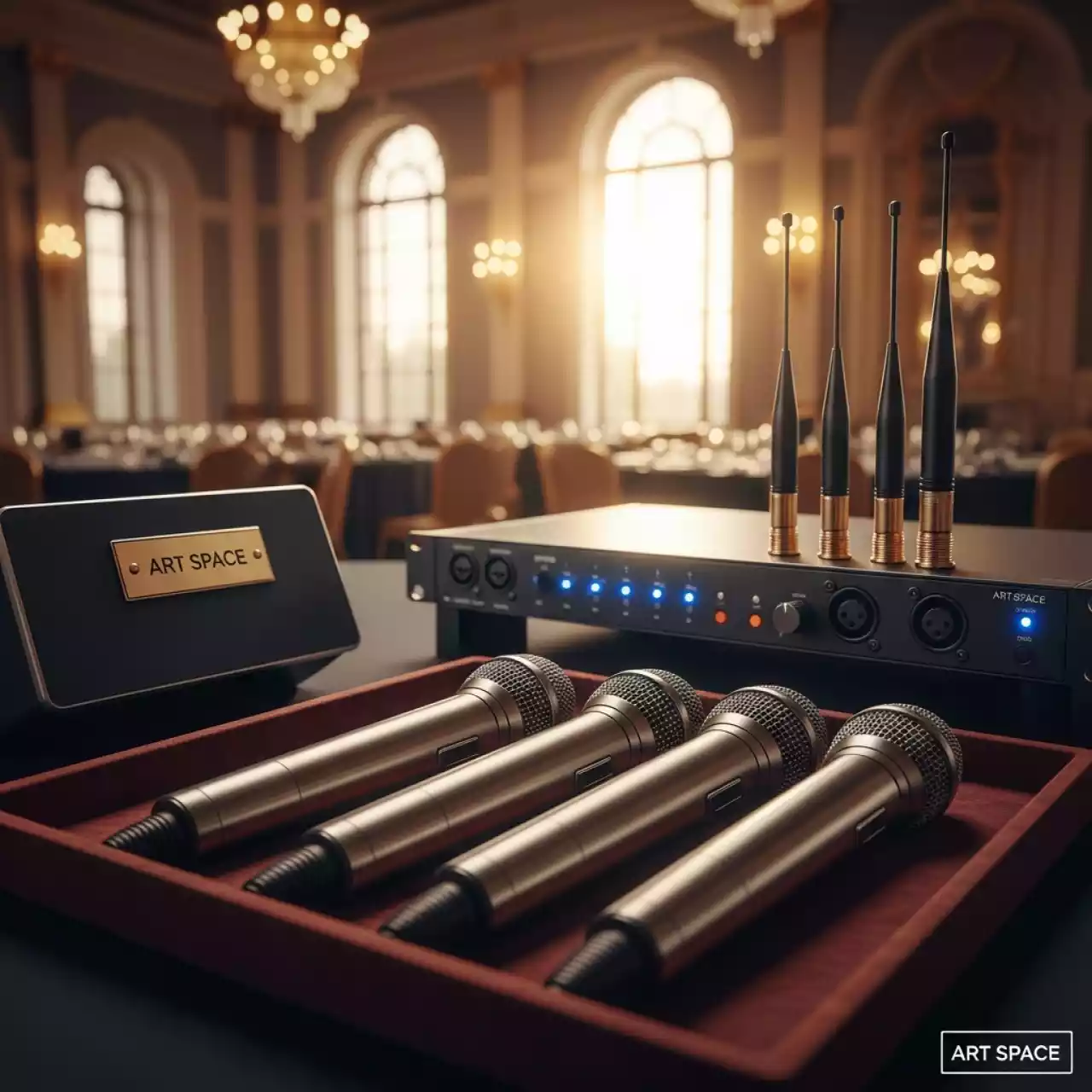 Аренда Микрофоны ручные Sennheiser EW 100G3 со сплиттером в комплексе Sea Galaxy — ART SPACE