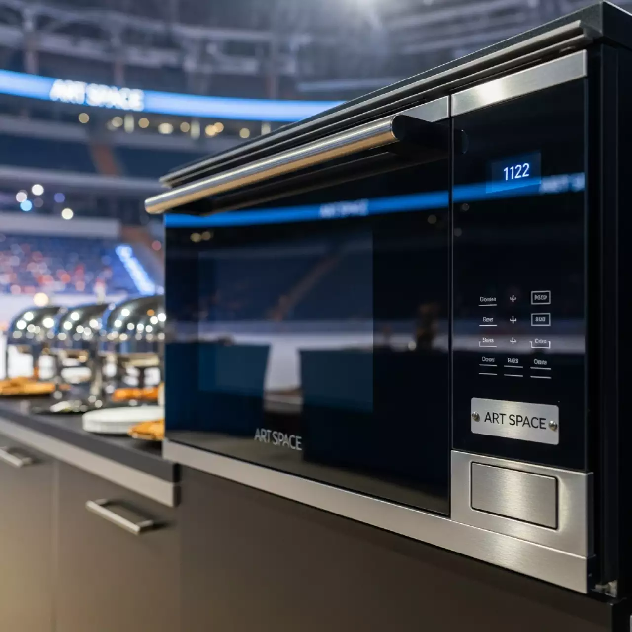 Аренда Микроволновая печь Sharp R 3950RBS в ледовой арене «Шайба» — ART SPACE