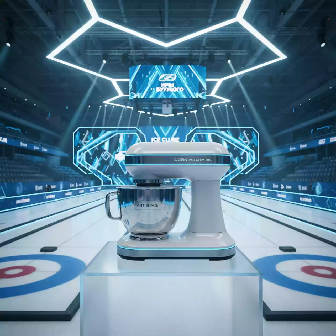 Аренда Миксер электрический двухвенчиковый DORN PRO DPEM 2050 в Керлинговом центре «Ледяной куб» — ART SPACE