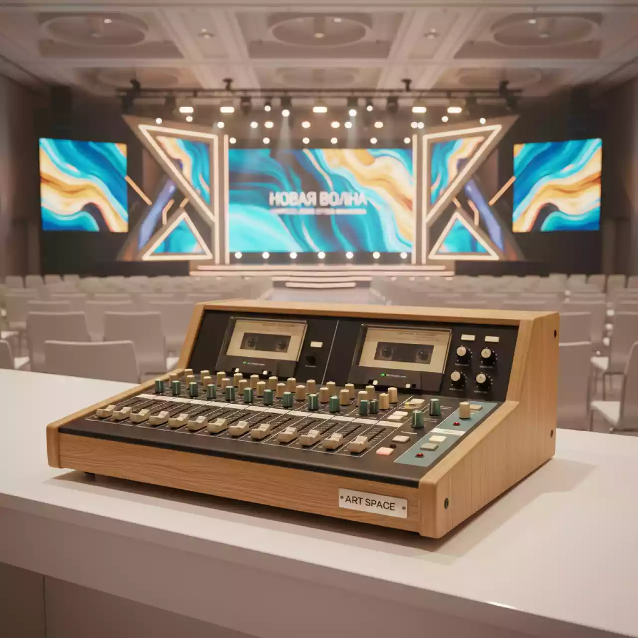 Аренда Микшерный пульт Beag EMP 101 с 2 кассетами МК в конгресс-холле отеля Жемчужина — ART SPACE