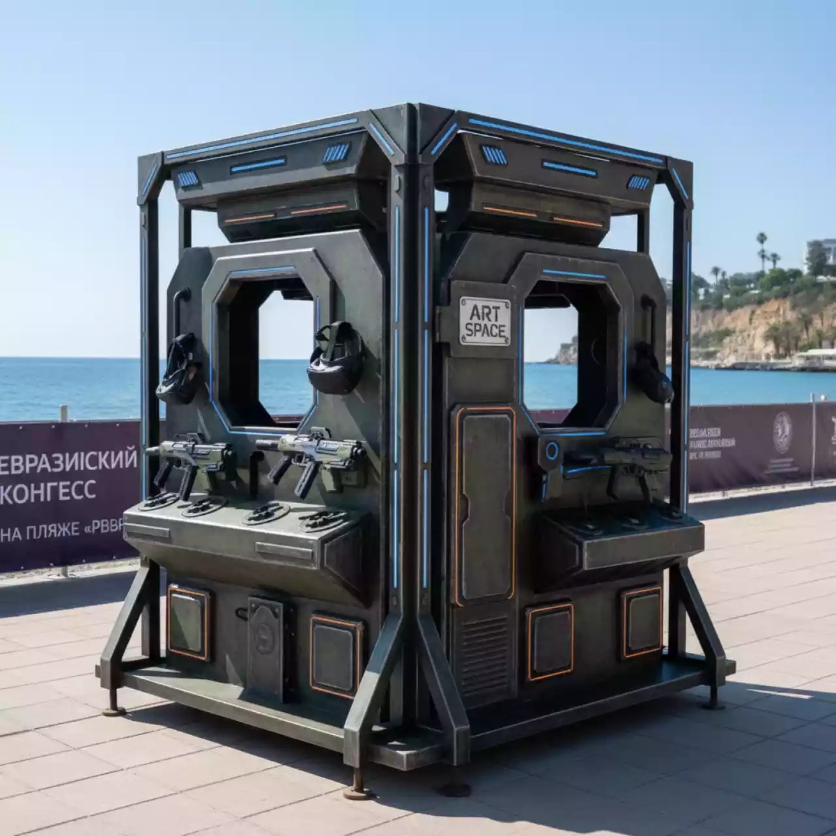 Аренда Милитари Аттракцион VRы на пляже «Ривьера» — ART SPACE