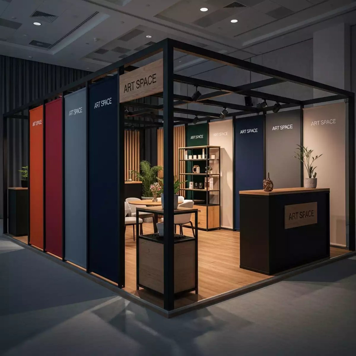Аренда Мобильных стендов и выставочного оборудования в конгресс-холле отеля Жемчужина — ART SPACE