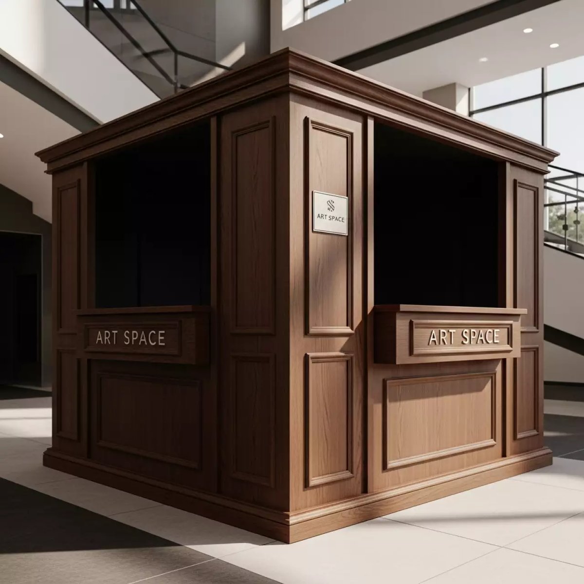 Аренда Модуль центральный Welcome деревянный в Red Arena — ART SPACE