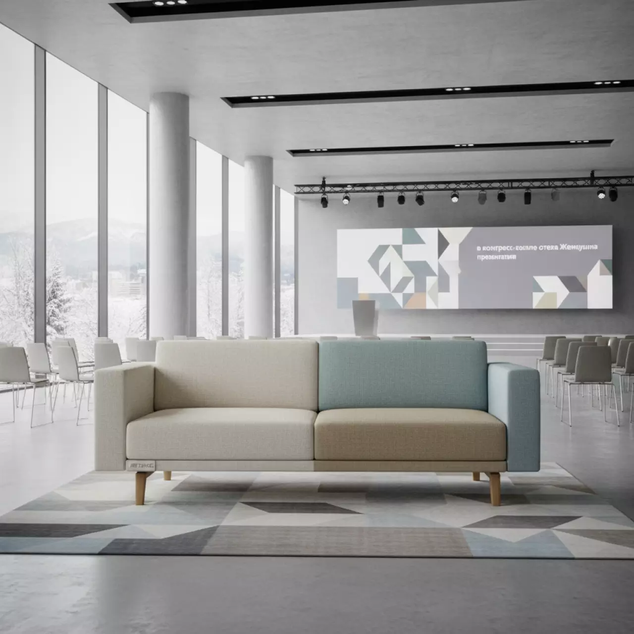 Аренда Модуль дивана прямой Haven 1 место в конгресс-холле отеля Жемчужина — ART SPACE