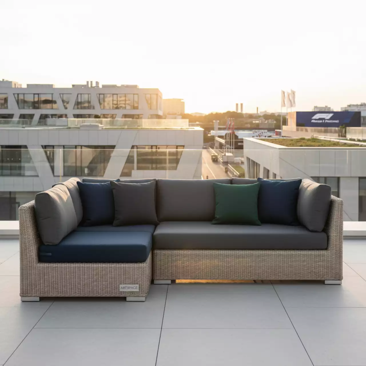 Аренда Модуль дивана угловой плетеный YH C2599W в Stella di Mosca — ART SPACE