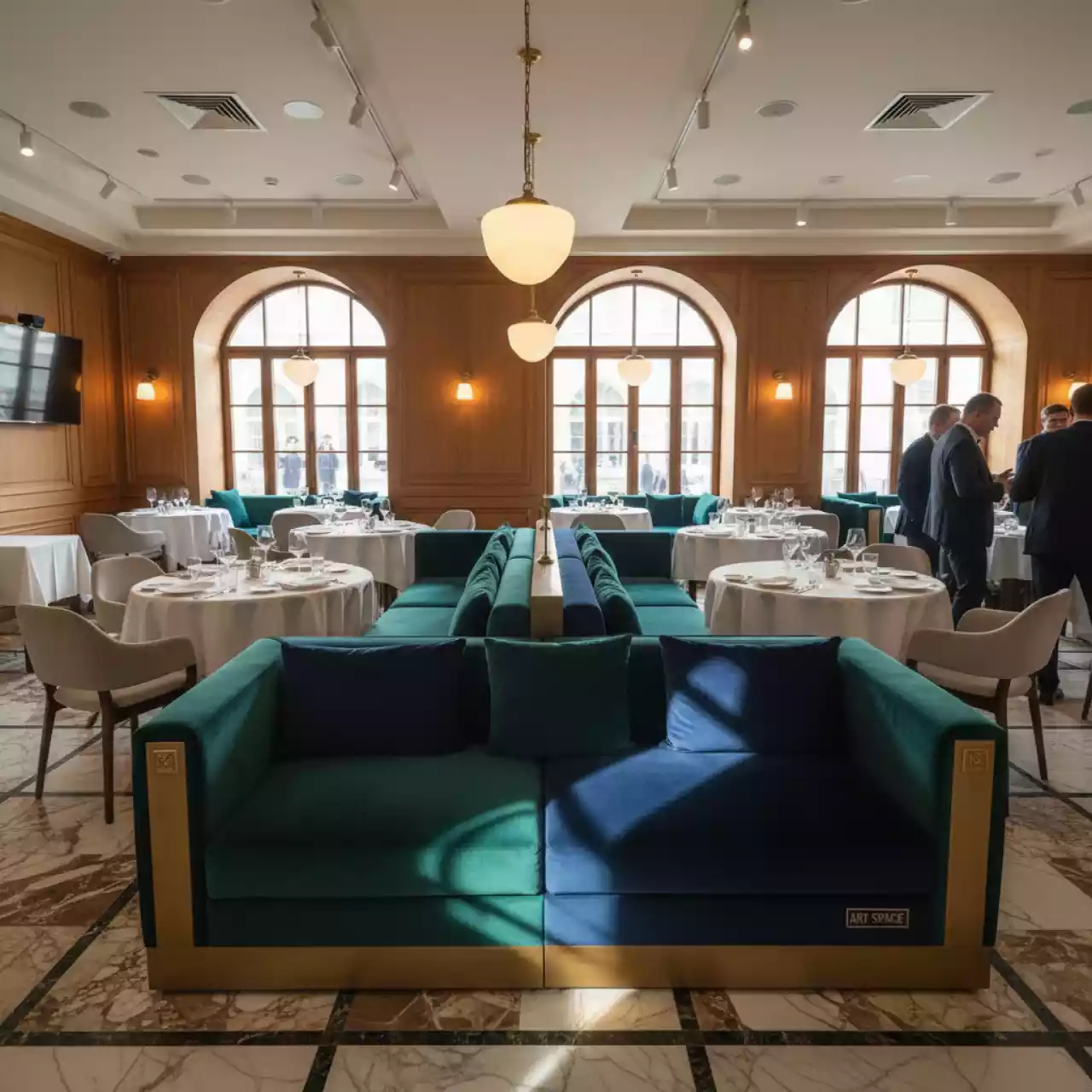 Аренда Модуль диванный угловой YH C1031W в ресторане «Сыроварня» — ART SPACE