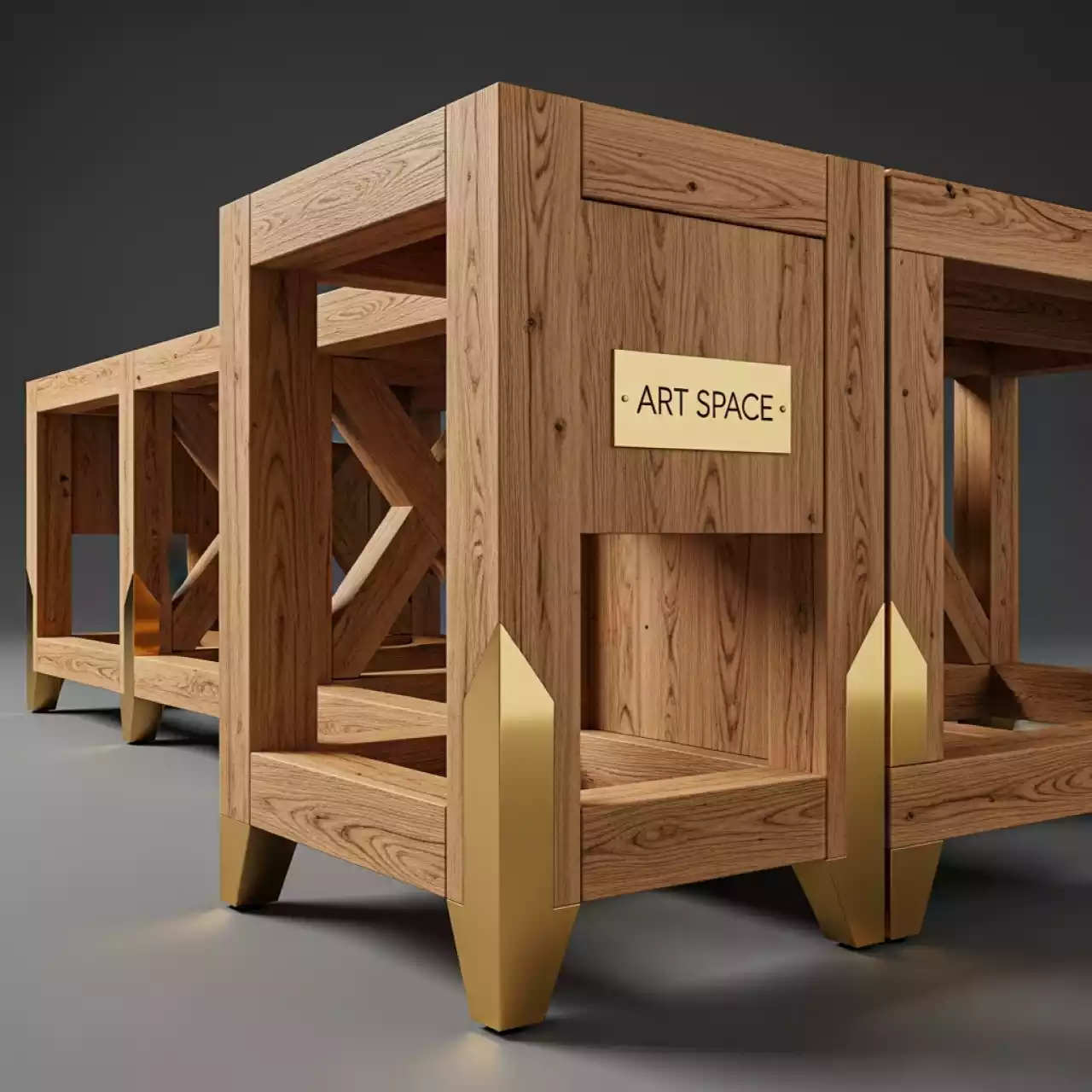 Аренда Модуль дуб крафт золотой в Karat Resort — ART SPACE