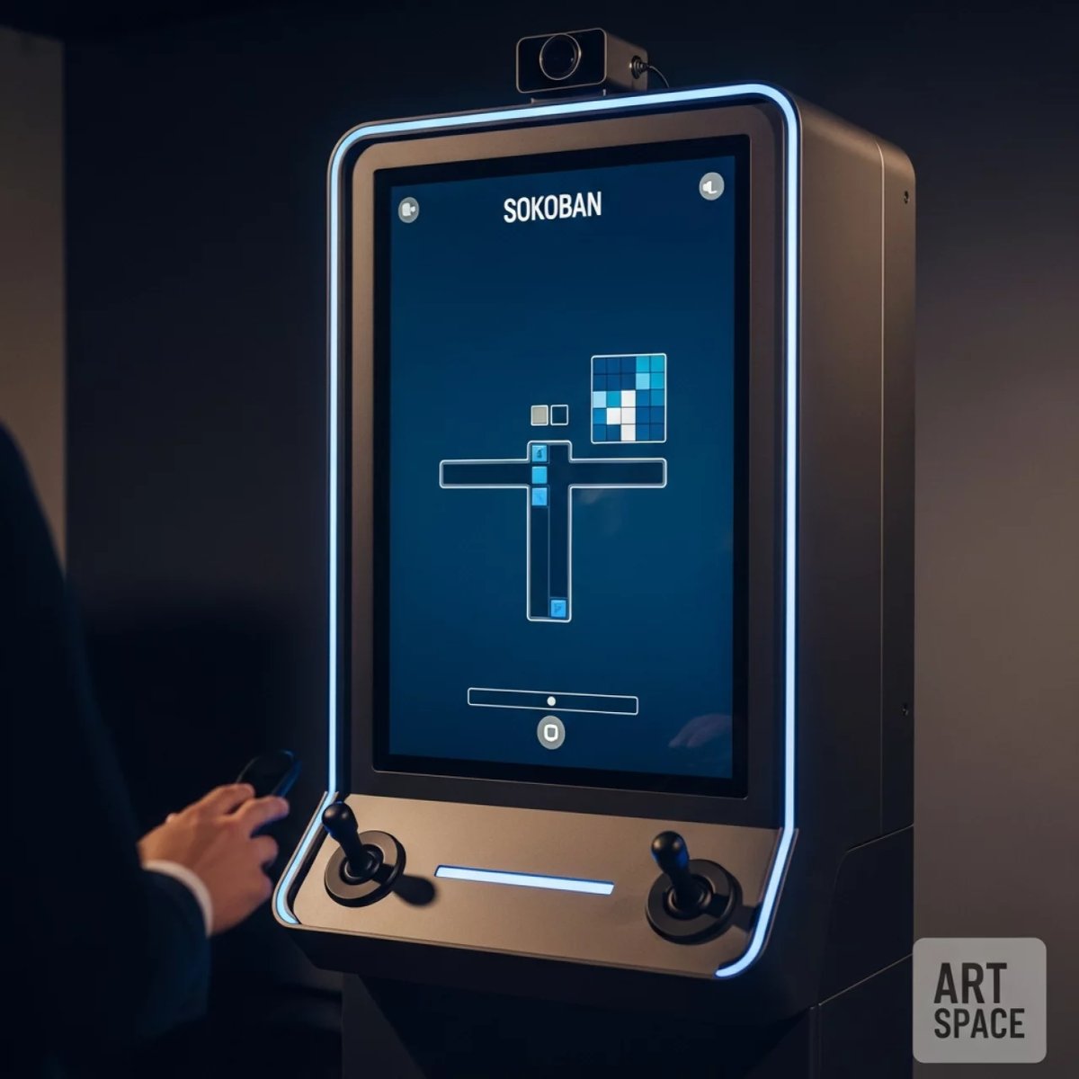 Аренда Модуль интерактивный игра Sokoban с управлением жестами в ресторане «Баран-Рапан» — ART SPACE