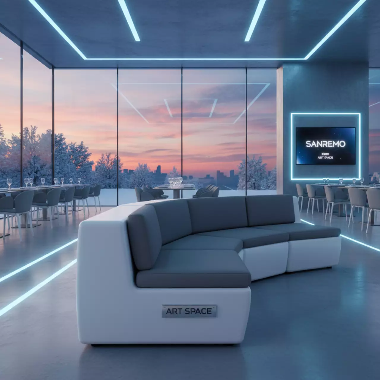 Аренда Модуль пластиковый с подушками Maximo Elemento Terminale DX SX в ресторане «Sanremo» — ART SPACE