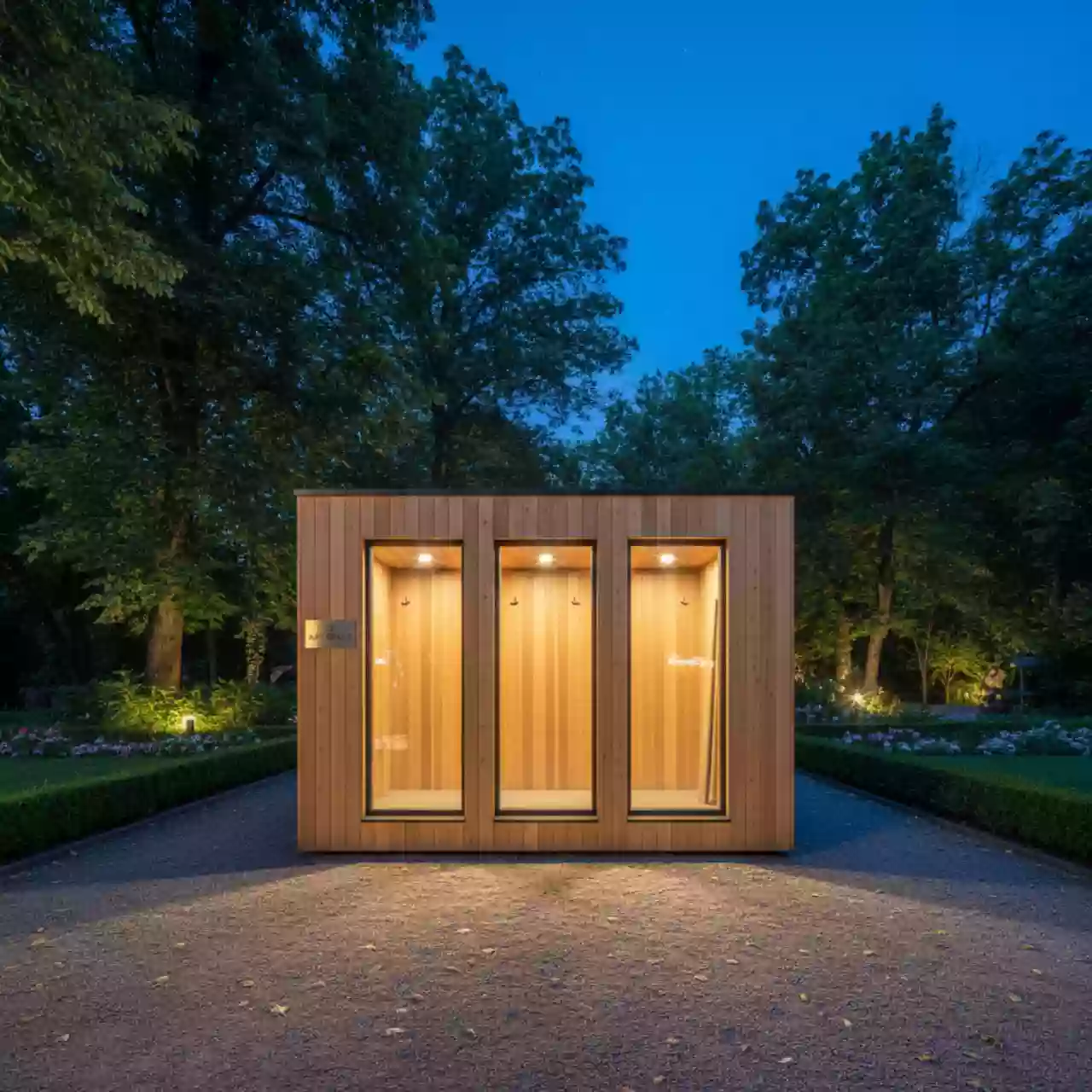 Аренда Модуль раздевалка деревянный 4х5 м в усадьбе Голицына — ART SPACE