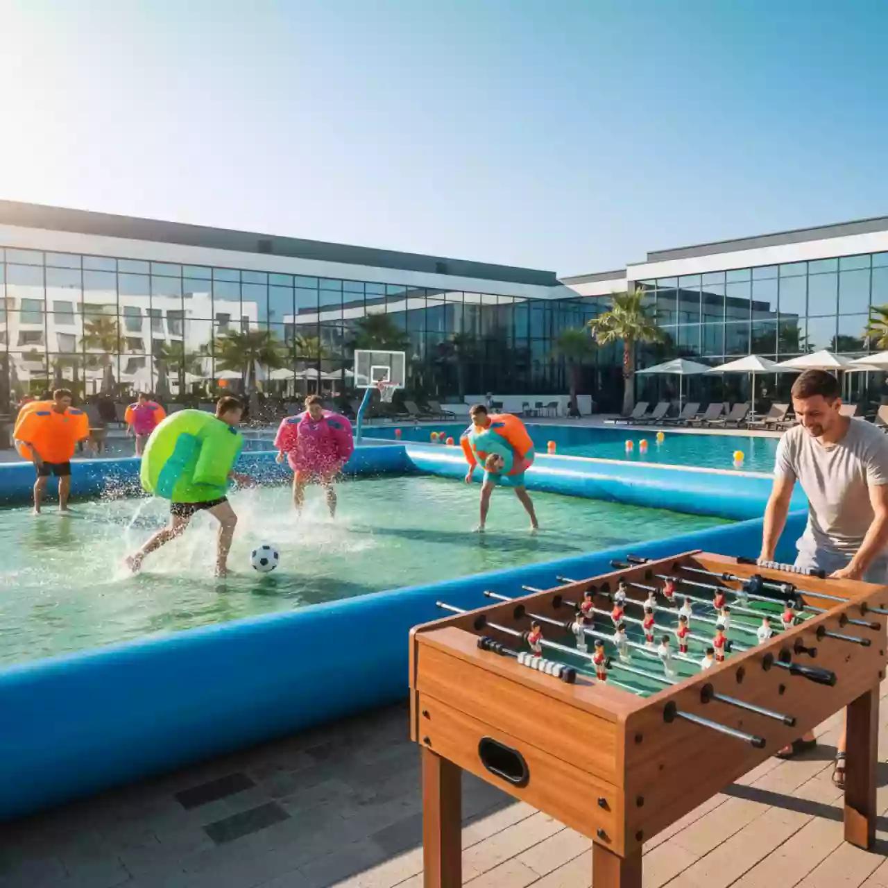 Аренда Мокрый футбол кикер аквабаскетбол в Сочи Парк Отеле — ART SPACE