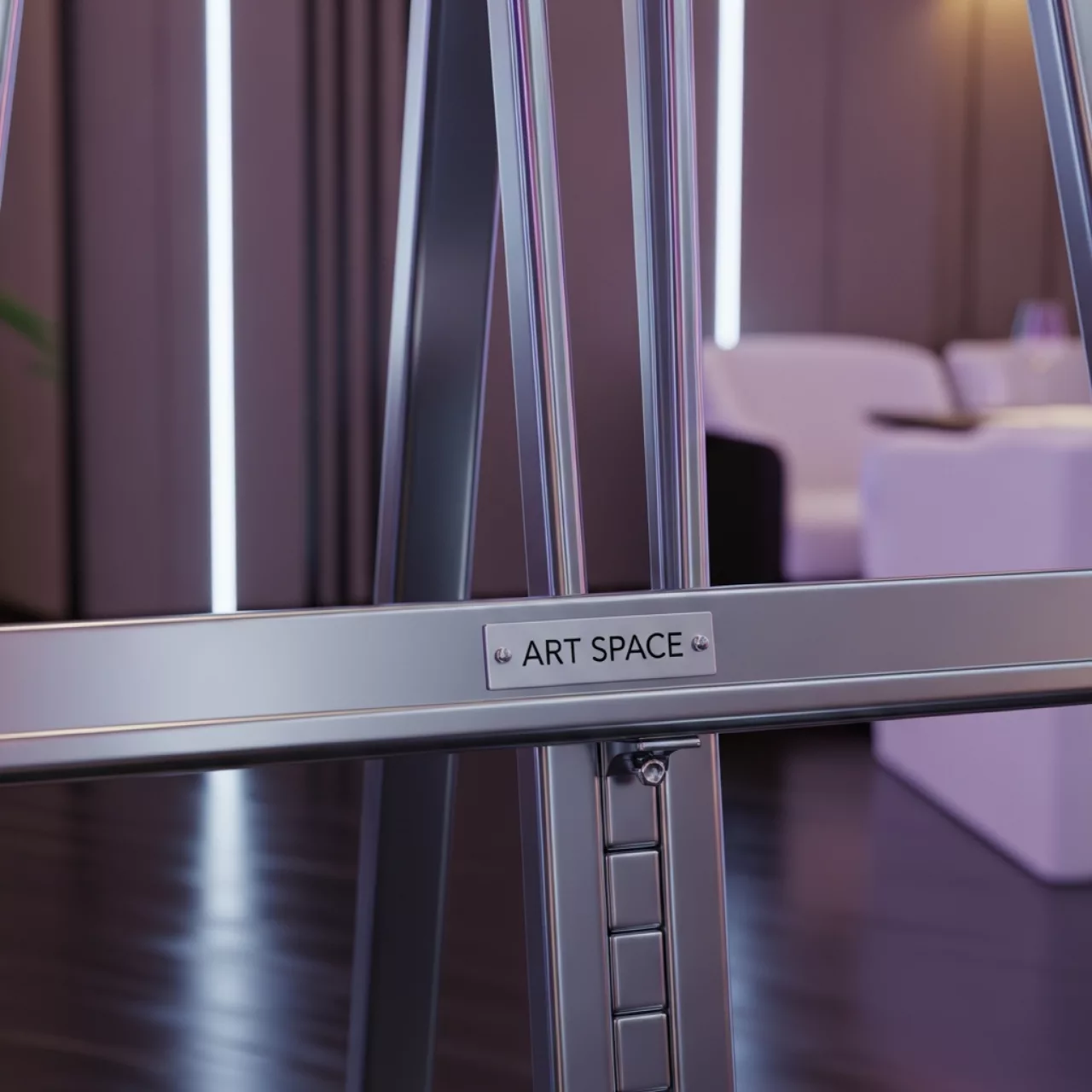 Аренда Мольберты стилизованные металлические в ресторане «Магеллан» — ART SPACE