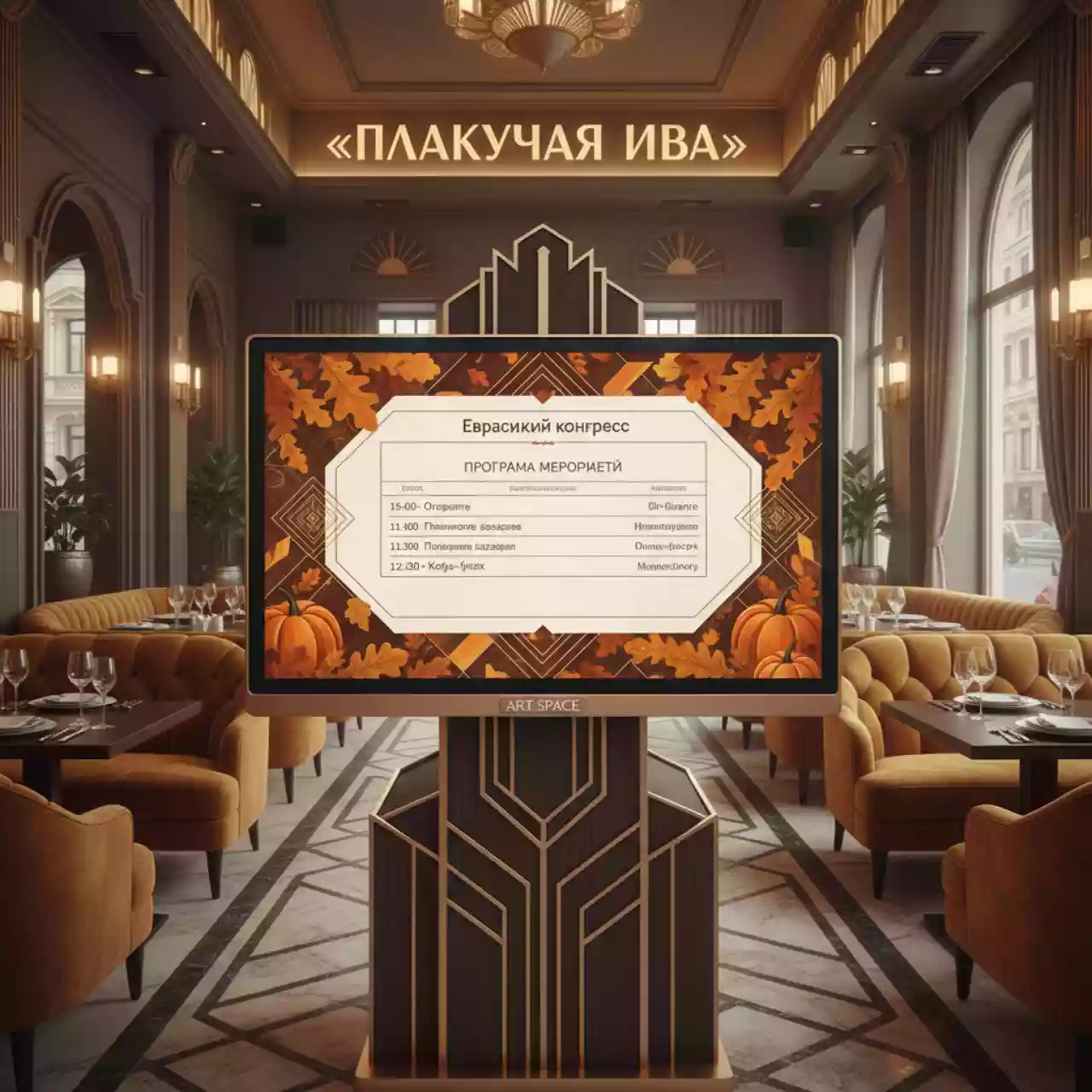 Аренда Монитор сенсорный встраиваемый 22” Iiyama TF2215MC B1 в ресторане «Плакучая Ива» — ART SPACE