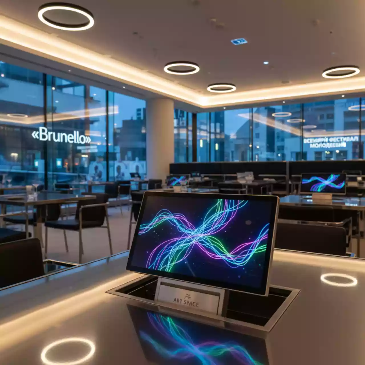 Аренда Монитор выдвижной AV Kompleks ABK 23,6 в ресторане «Brunello» — ART SPACE