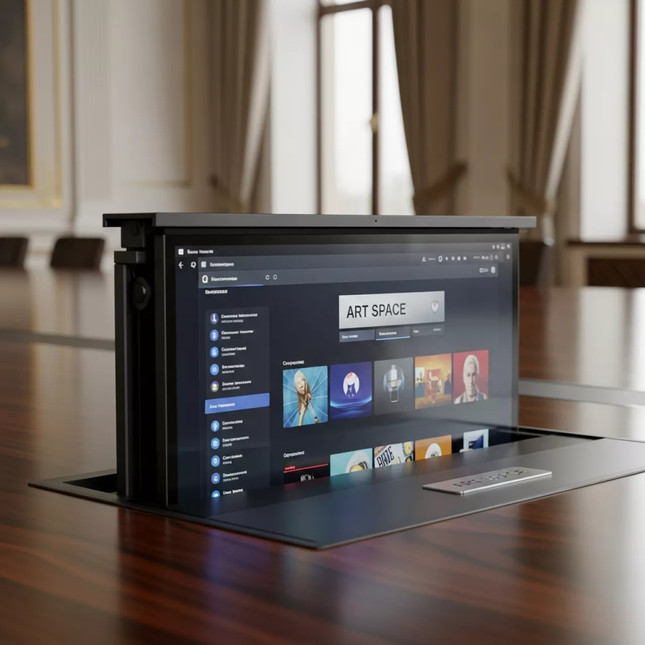 Аренда Монитор выдвижной моторизированный Wize Pro WR 17GF black в Delta Sirius — ART SPACE