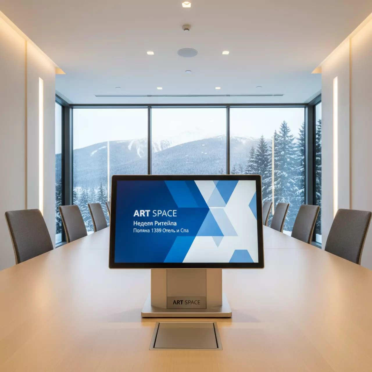 Аренда Монитор выдвижной моторизированный Wize Pro WR 17GF silver в Поляна 1389 Отель и Спа — ART SPACE