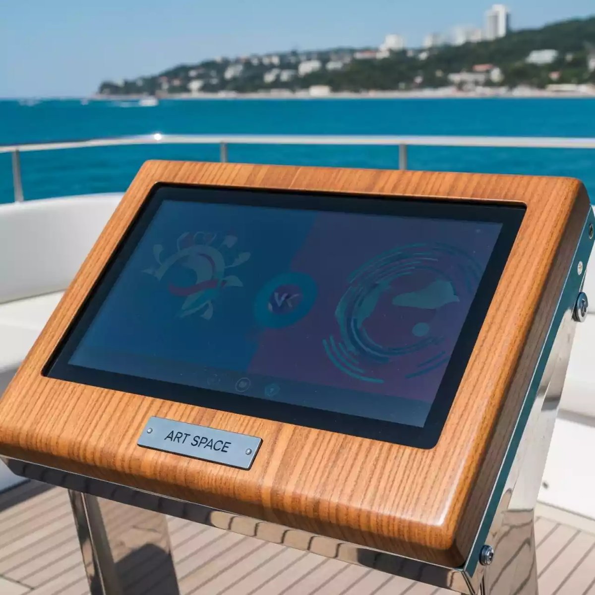 Аренда Мониторы сенсорные встраиваемые тачскрины на VIP теплоходе (Морпорт Сочи) — ART SPACE