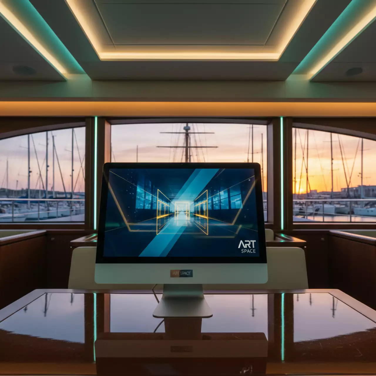 Аренда Моноблок Ancomp 238P XP ATC2W i3 13100 16GB DDR4 256GB NVME SSD на VIP-яхте (Имеретинский порт) — ART SPACE