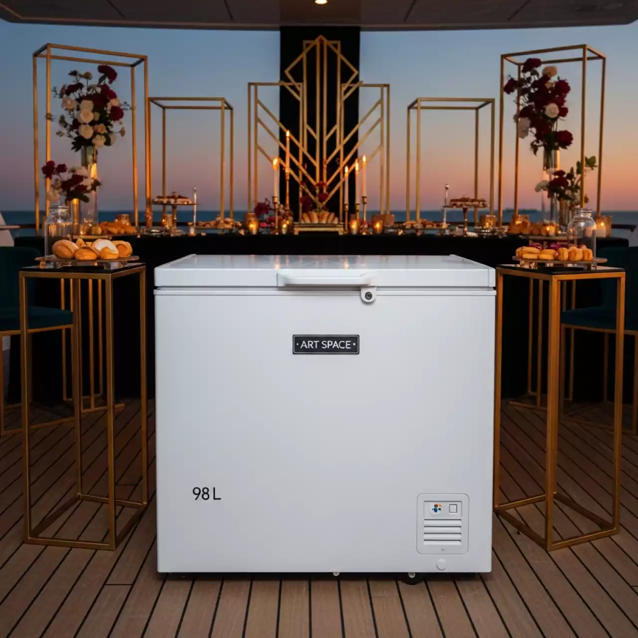 Аренда Морозильный ларь 98 л 0,068 кВт на VIP теплоходе (Морпорт Сочи) — ART SPACE