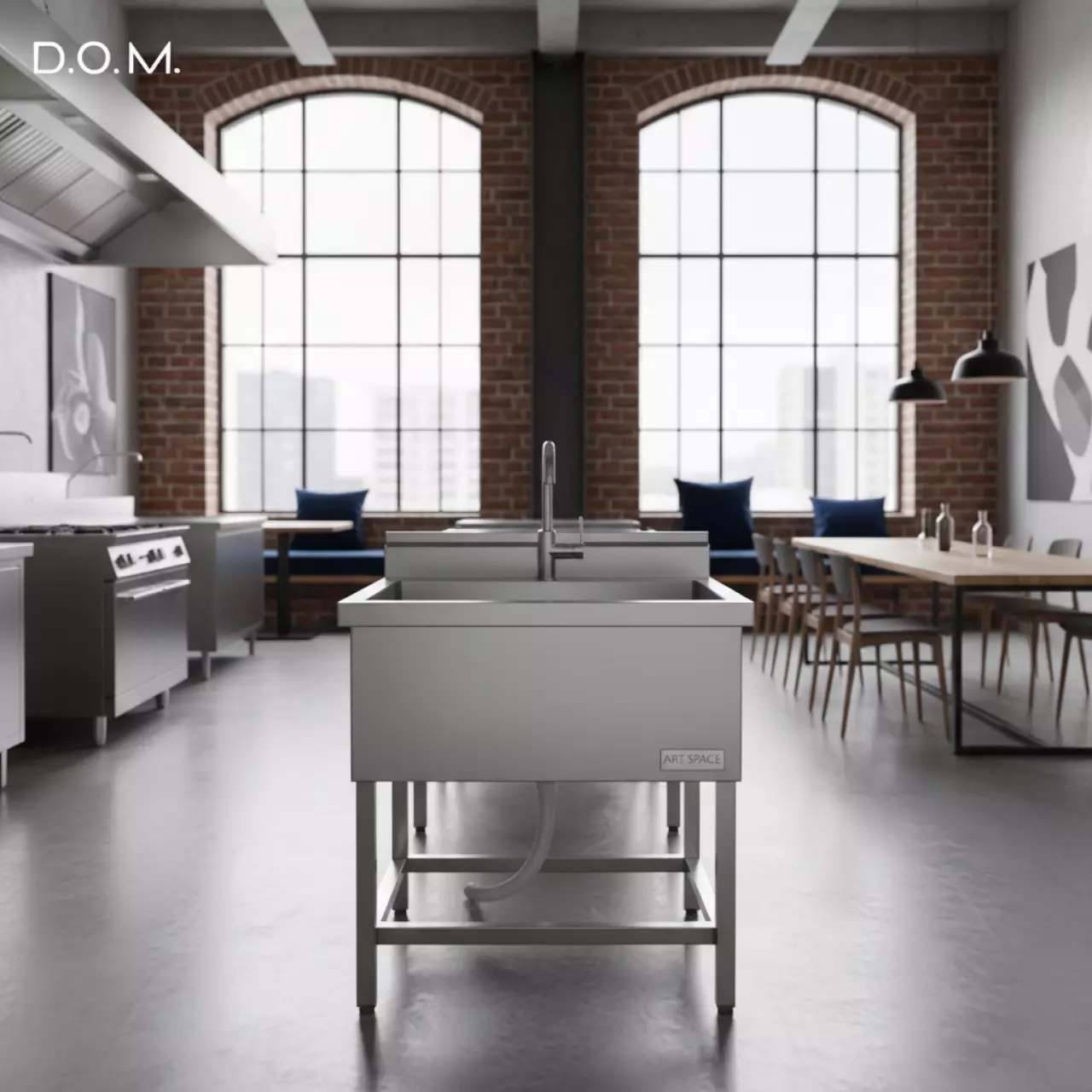 Аренда Мойка 1 секция 80 см в ресторане «D.O.M» — ART SPACE