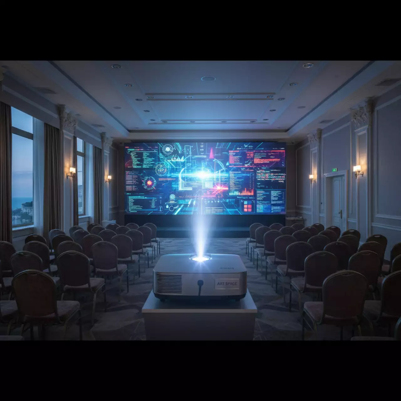 Аренда Мультимедийный проектор Panasonic PT RQ50KE в отеле Radisson Lazurnaya — ART SPACE