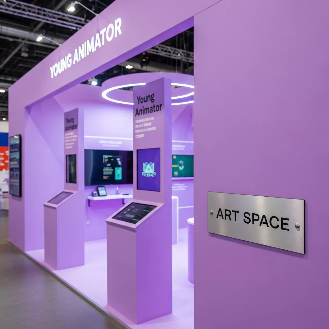 Аренда Мультстудия сиреневая Юный мультипликатор в ресторане «Баран-Рапан» — ART SPACE