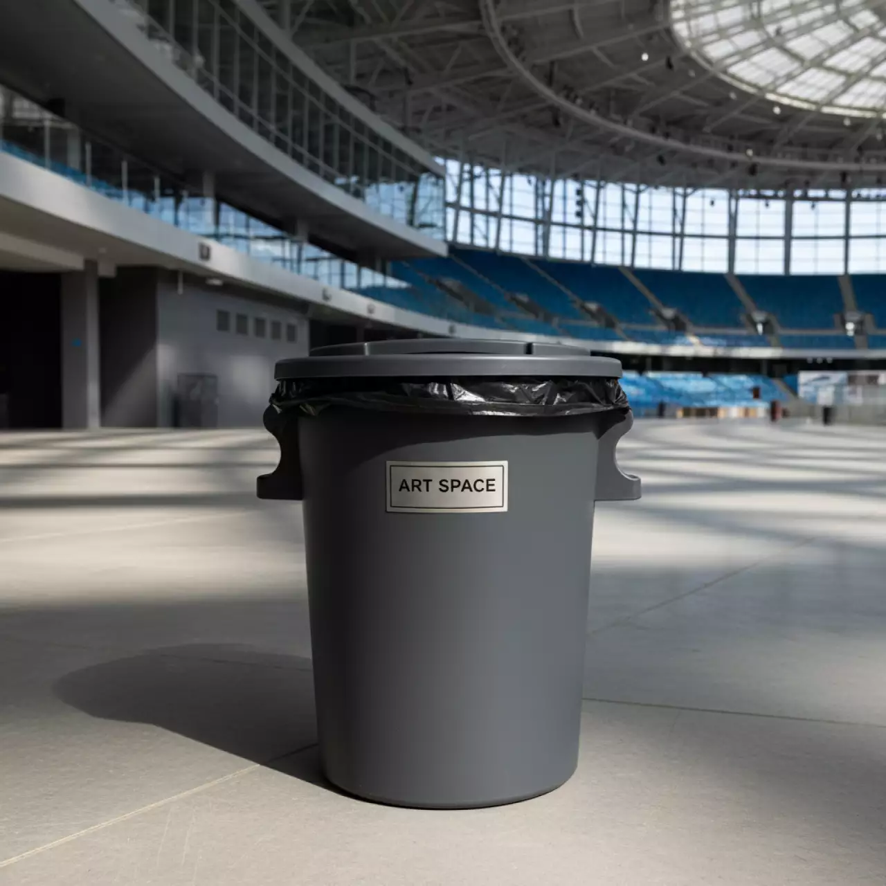 Аренда Мусорный бак 70 л с крышкой и пакетом в ледовой арене «Шайба» — ART SPACE