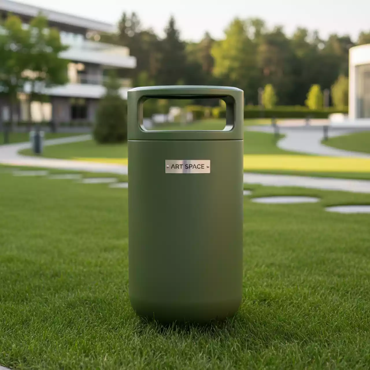 Аренда Мусорный бак оливковый в санатории «Металлург» — ART SPACE