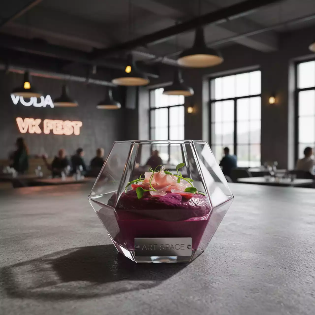 Аренда Мусс из свеклы с копченой форелью в ресторане «Voda» — ART SPACE