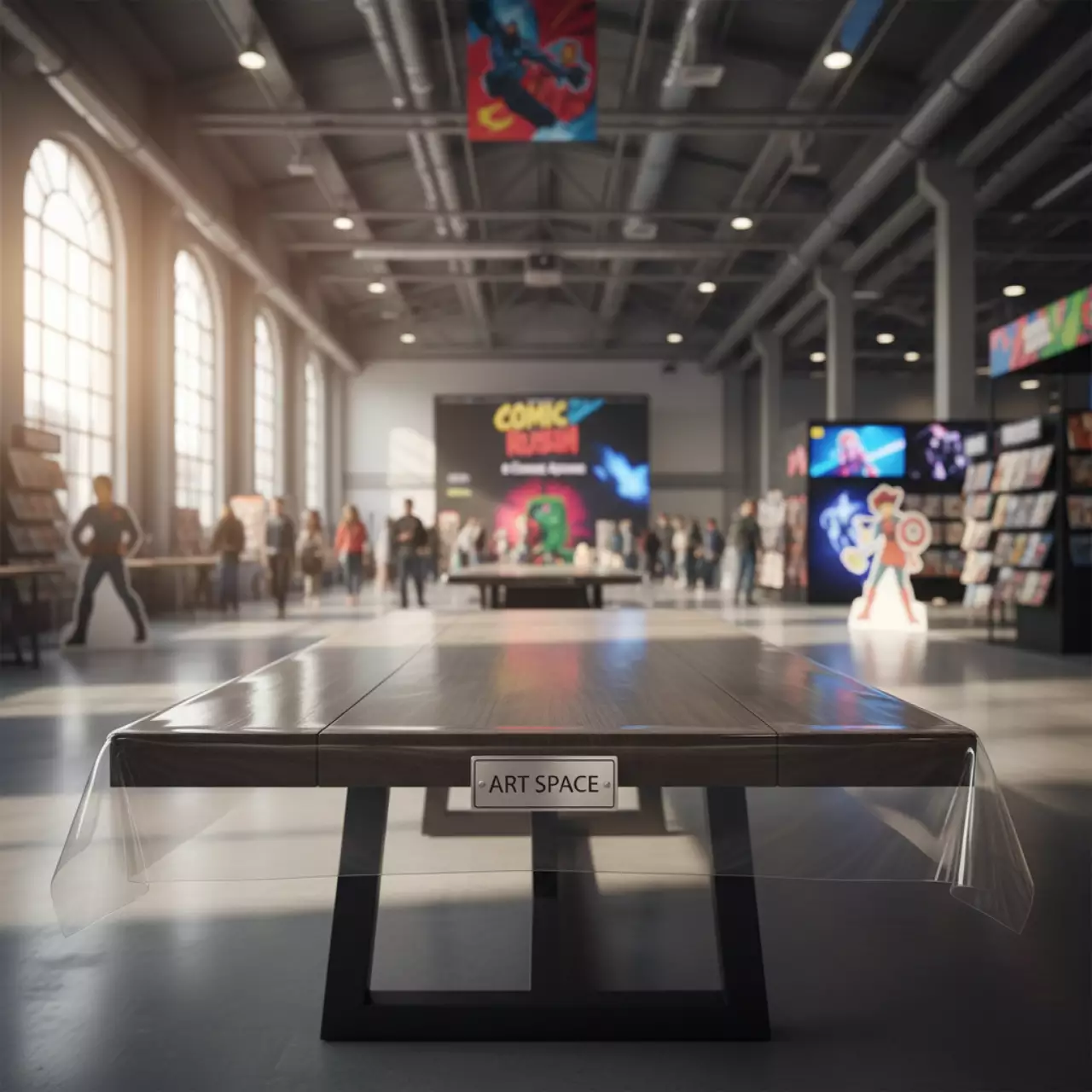 Аренда Мягкое стекло 2,5 мм 2000х900 мм в Сириус Арене — ART SPACE