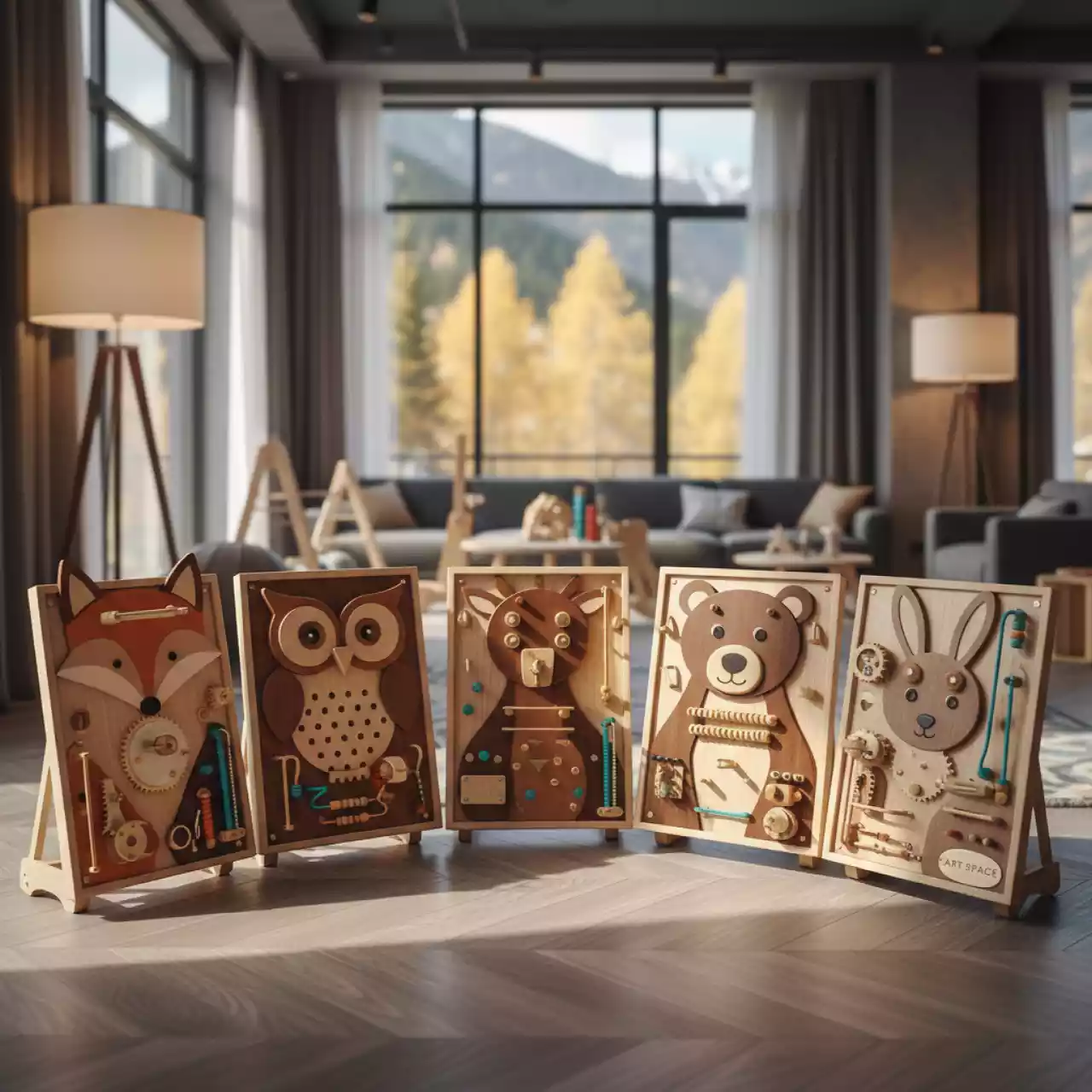 Аренда Набор бизибордов «Домашние животные» в Radisson Hotel Rosa Khutor — ART SPACE