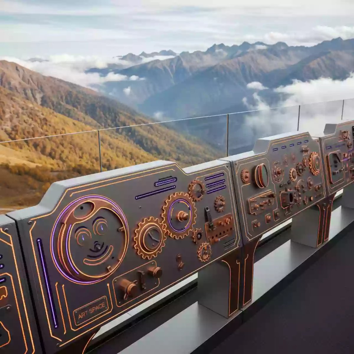 Аренда Набор бизибордов Колобок на площадке Rosa Peak (2320м) — ART SPACE