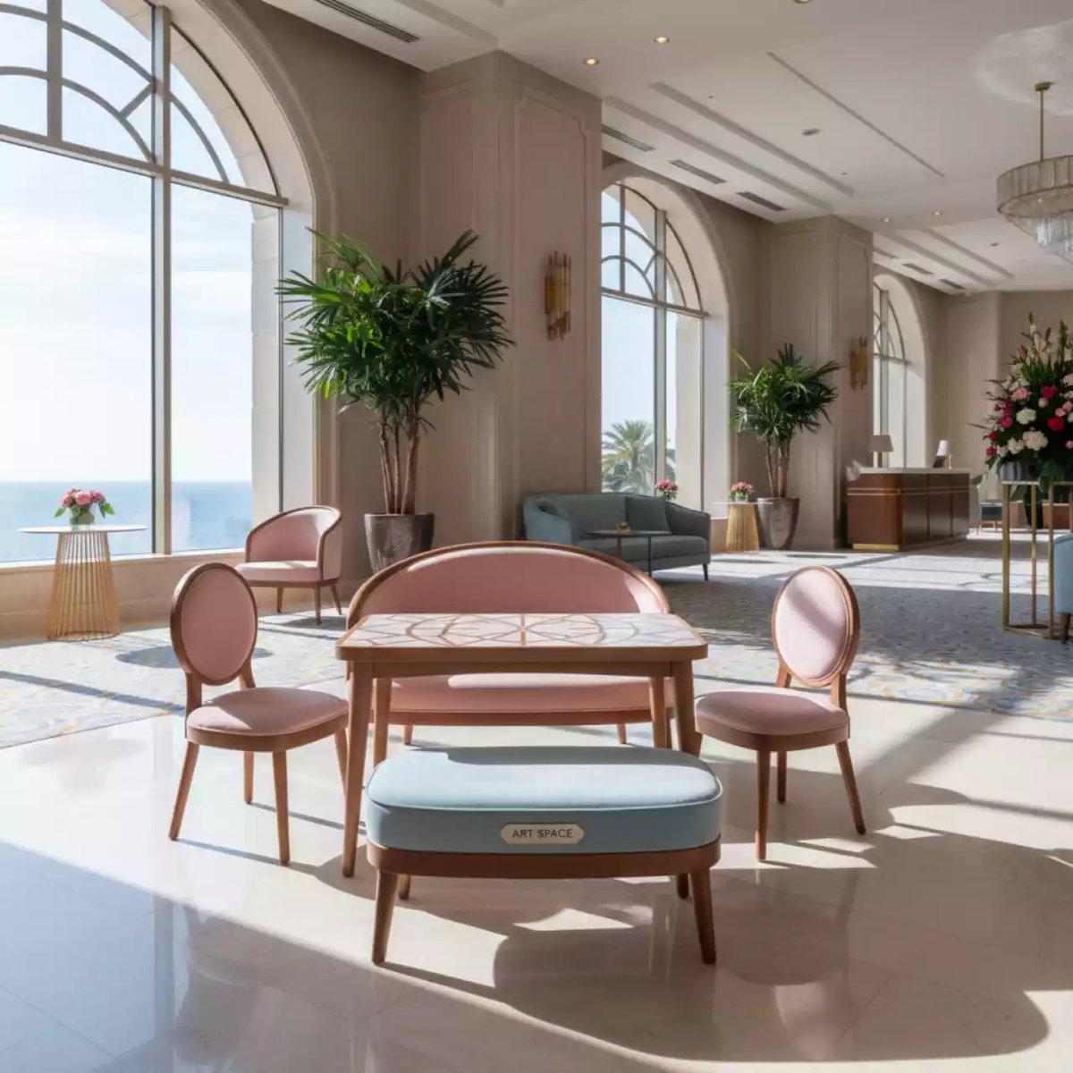 Аренда Набор детской мебели розового и голубого цвета в отеле Hyatt Regency Sochi — ART SPACE