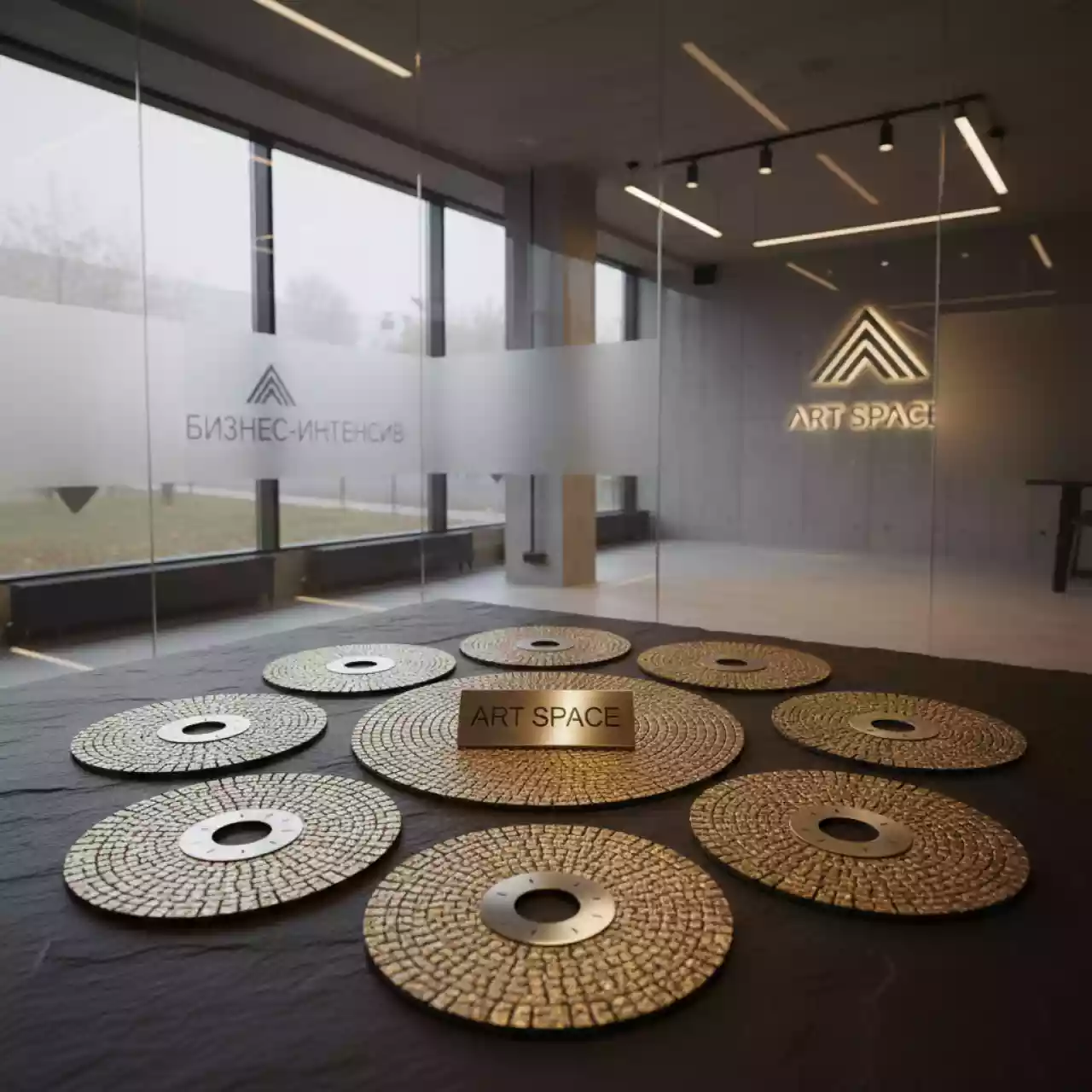 Аренда Набор дисков алмазных DLT с титановым покрытием для гравера 6 мм 50 мм 10 штук в ресторане «Voda» — ART SPACE