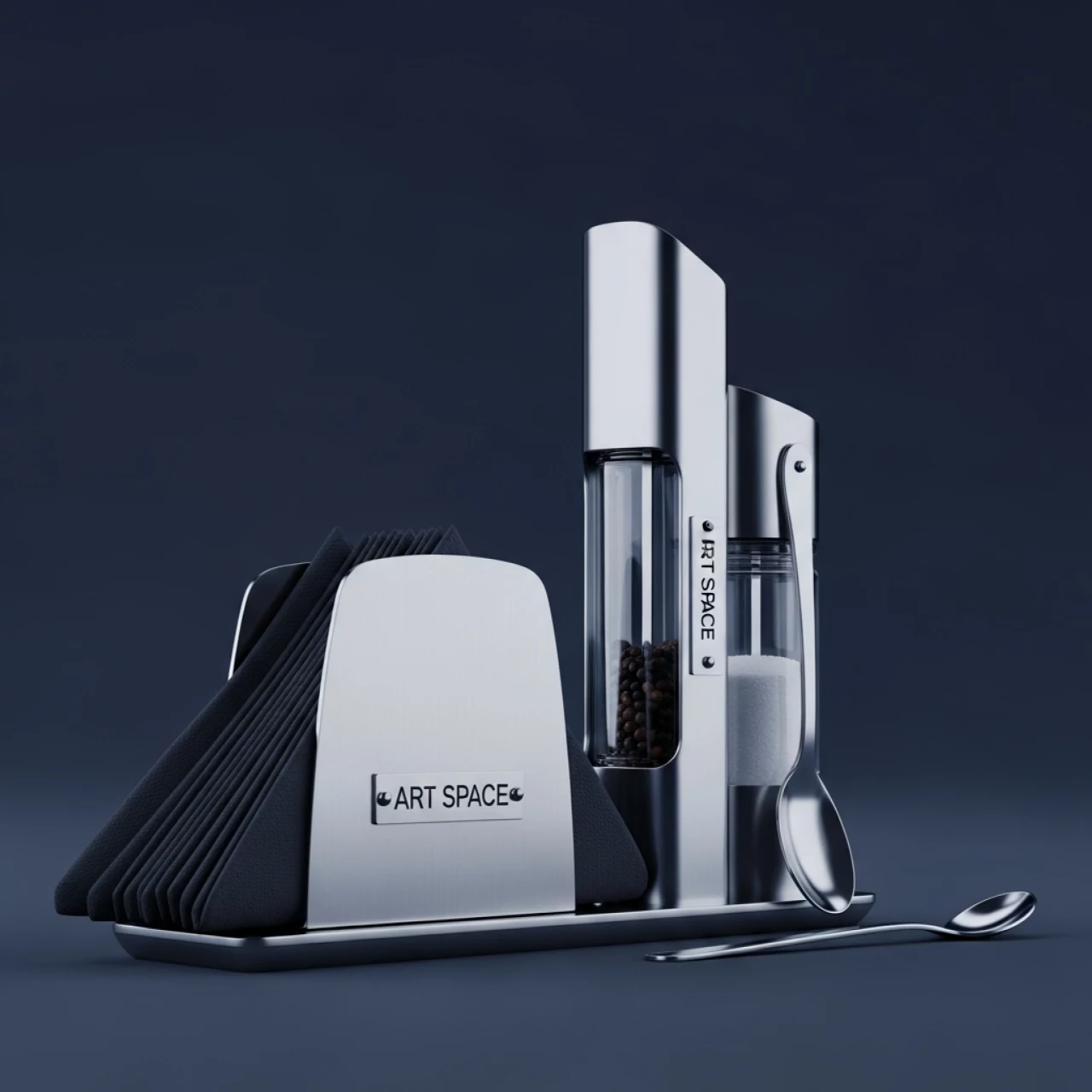 Аренда Набор для специй с салфетницей и ложечкой в гранд-отеле «Жемчужина» — ART SPACE