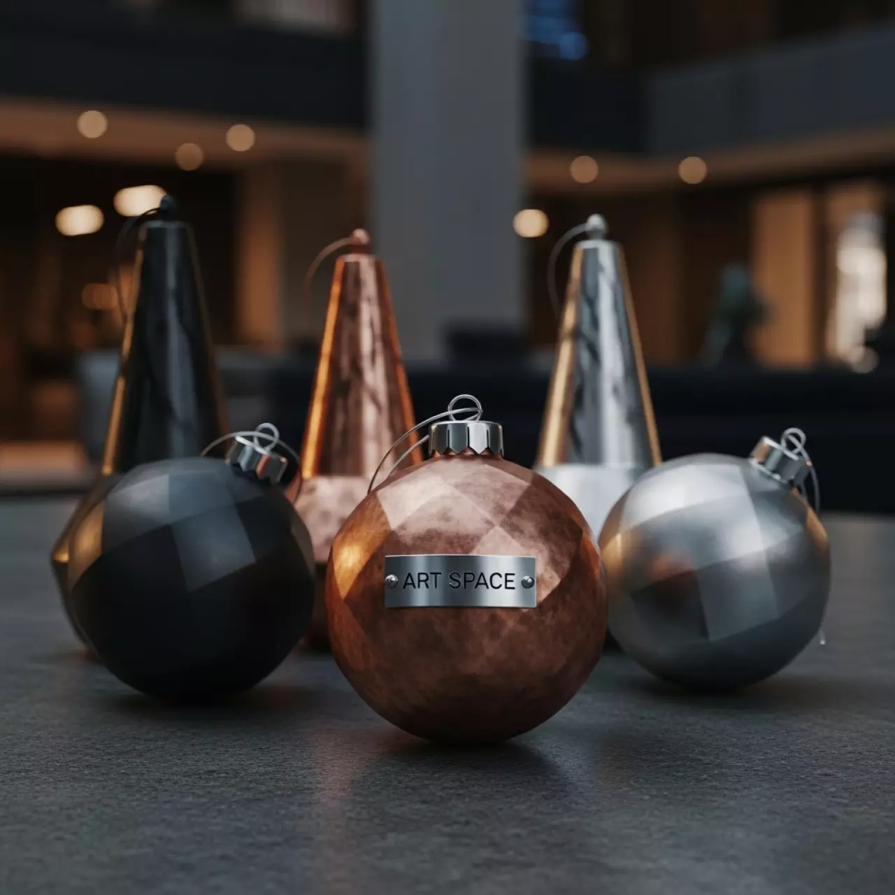 Аренда Набор елочных игрушек 4 шт в Bridge Resort — ART SPACE