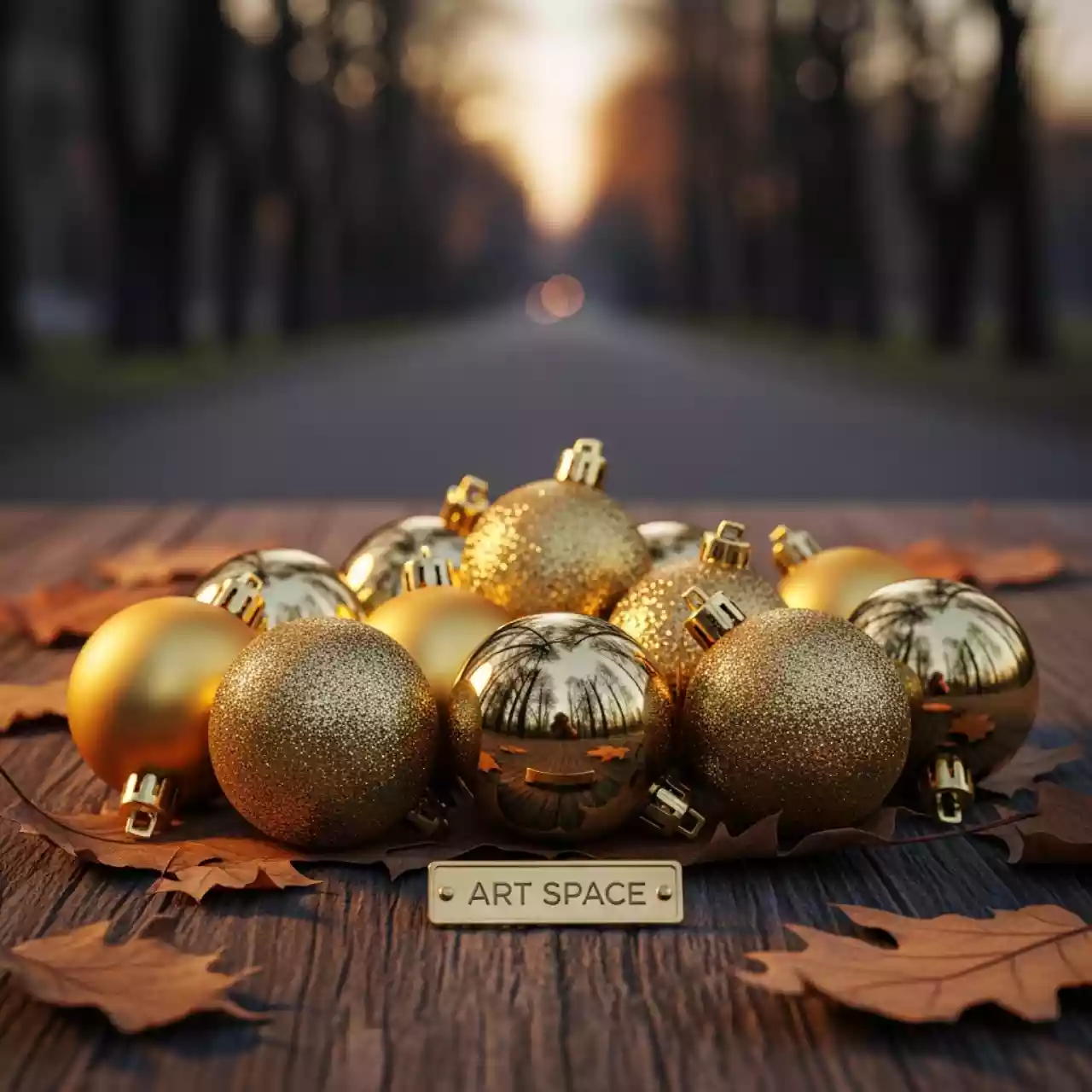 Аренда Набор ёлочных шаров Winter Glade пластик 6 см 12 шт золотой микс в парке «Ривьера» — ART SPACE