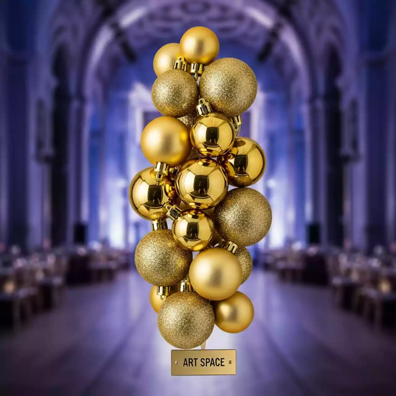 Аренда Набор ёлочных шаров Winter Glade пластик 6 см золотой микс 12 шт в ледовом дворце «Большой» — ART SPACE
