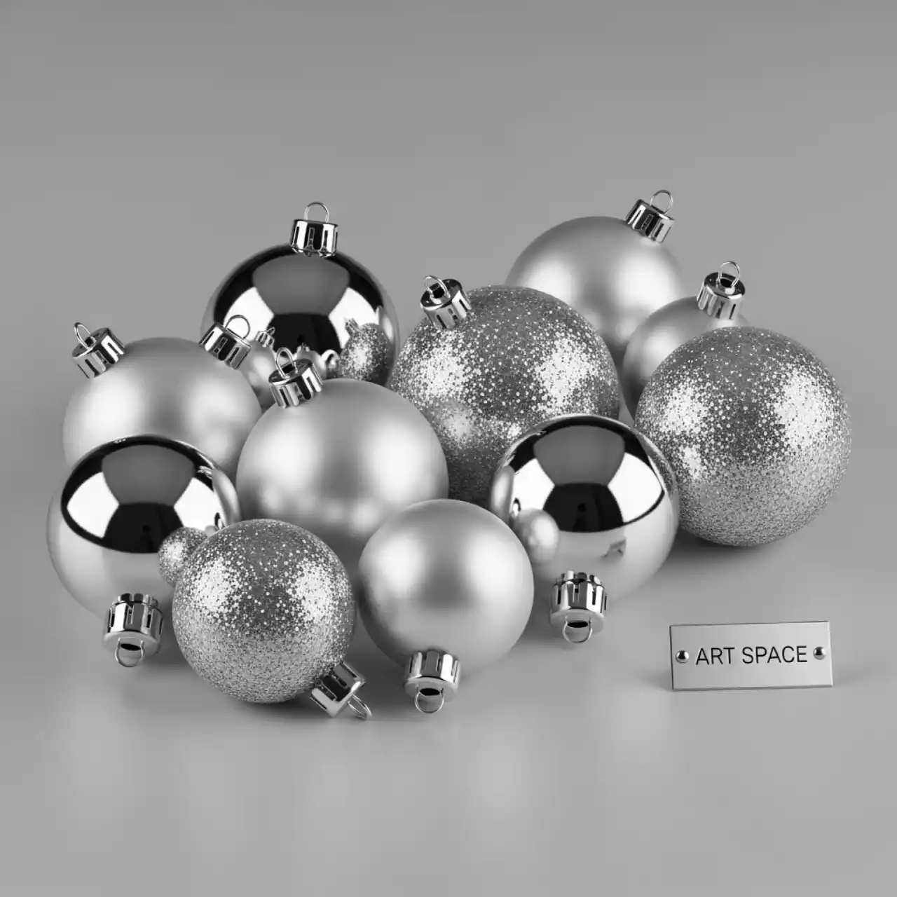 Аренда Набор ёлочных шаров Winter Glade пластик 8 см серебряный микс 12 шт в ресторане «Баран-Рапан» — ART SPACE