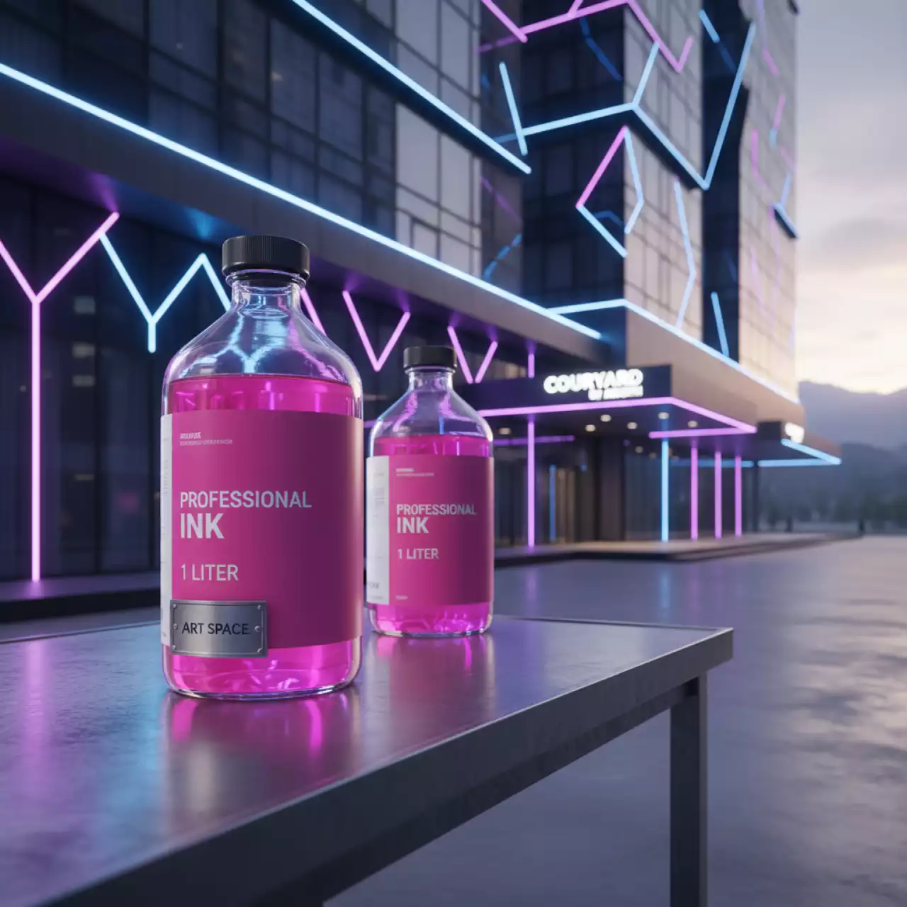 Аренда Набор флуоресцентных чернил Epson UltraChrome DS Pink 2х1 л в Courtyard by Marriott Sochi — ART SPACE