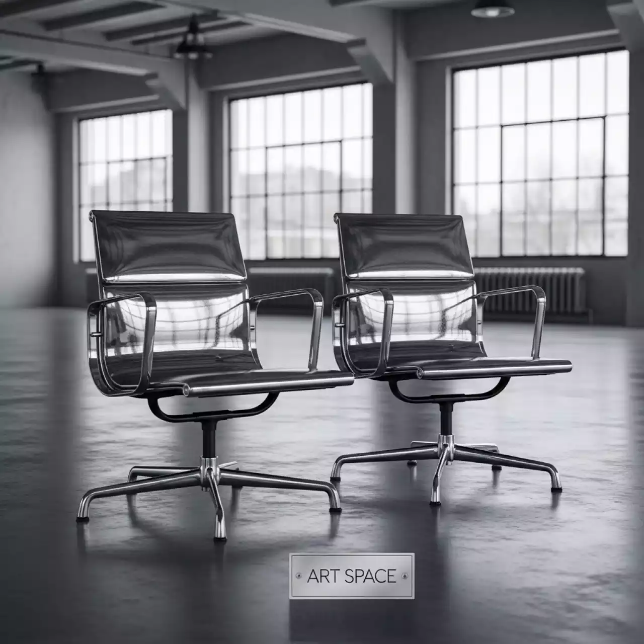 Аренда Набор Имс глянцевое серебро 2 предмета в лофте «Студия 21» — ART SPACE