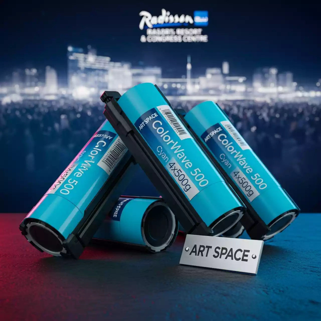 Аренда Набор картриджей ColorWave 500 Cyan 4х500 гр в Radisson Blu Resort & Congress Centre — ART SPACE