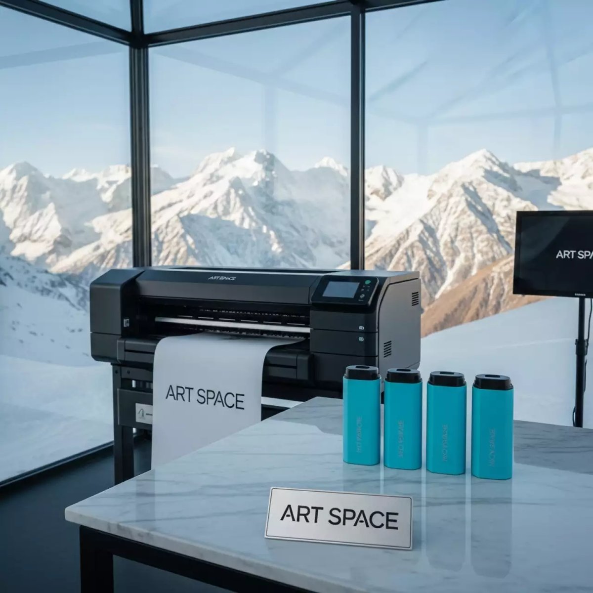 Аренда Набор картриджей ColorWave 500 голубой 4х500 гр на площадке Rosa Peak (2320м) — ART SPACE