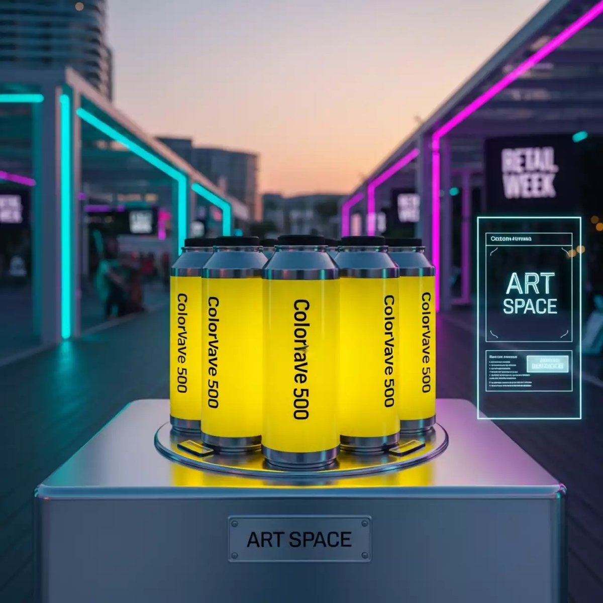 Аренда Набор картриджей ColorWave 500 жёлтый 4х500 гр на пляже «Мандарин» — ART SPACE