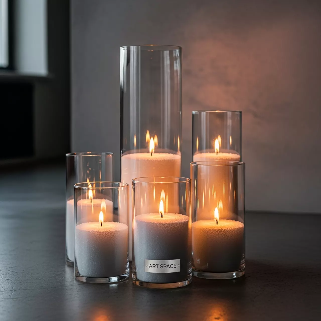 Аренда Набор колб с насыпными свечами 5 штук на Медальной площади — ART SPACE