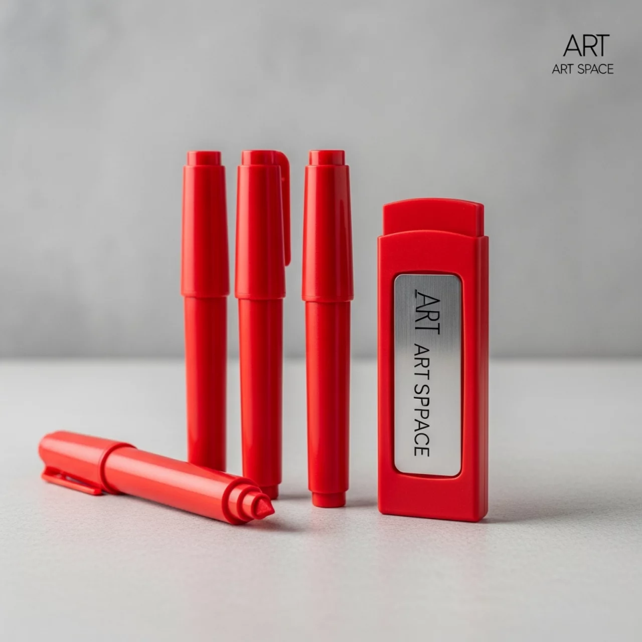 Аренда Набор красных маркеров Magnetoplan для досок и бумаги Board Flipchart Marker 4 шт в Karat Resort — ART SPACE